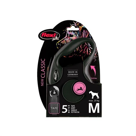 Flexi New Classic M Guinzaglio Avvolgibile Fettuccia 5 metri Per Cani in Cani