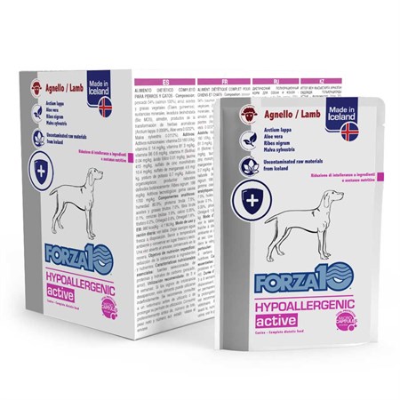 forza 10 activewet hypoallegenic 100 gr agnello busta umido cane