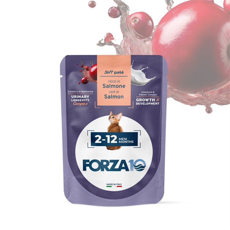 Forza 10 BOTANICat Kitten Salmone 80 Gr Patè Busta Umido Gatto