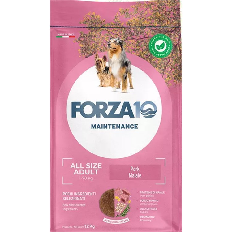 Forza 10 Maintenance Adult All Breeds Maiale e Riso 12 Kg