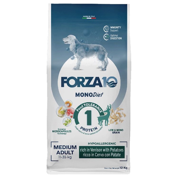Forza 10 Medium Diet Al Cervo 12 kg Per Cani DANNEGGIATO