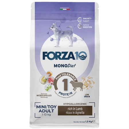 forza 10 mini toy diet agnello riso 1 5 kg per cani