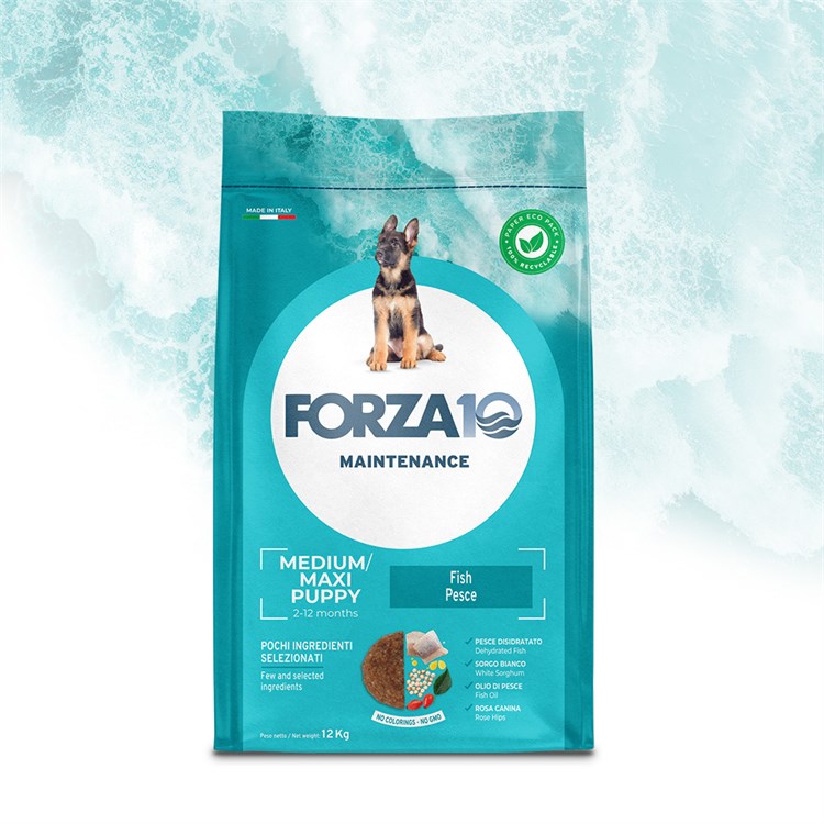 Forza 10 Puppy Junior Fish 12 kg Crocchette Pesce Per Cani