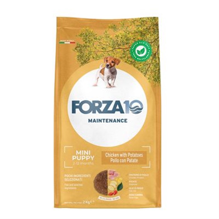 Forza 10 Puppy Mini Pollo 2 kg Crocchette Per Cani