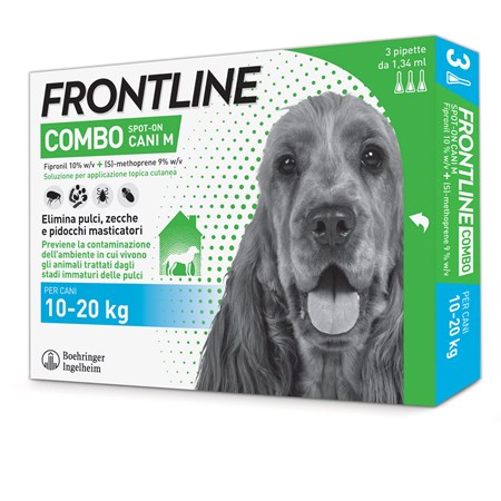 Frontline Combo Per Cani M da 10 a 20 kg 3 Pipette in Cani