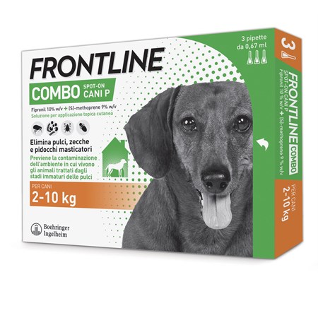 frontline combo per cani p dai 2 a 10 kg 3 pipette
