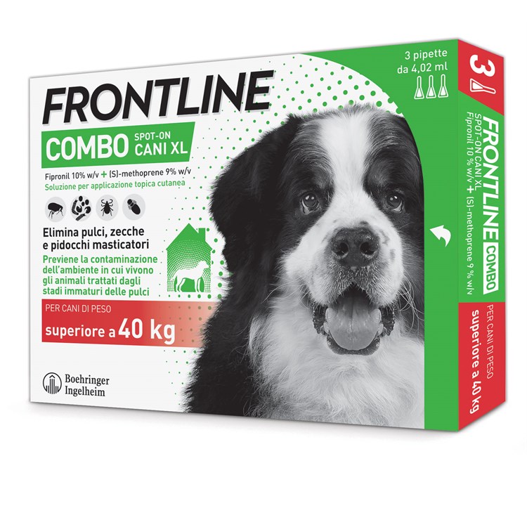 Frontline Combo Per Cani XL oltre 40 - 60 kg 3 Pipette