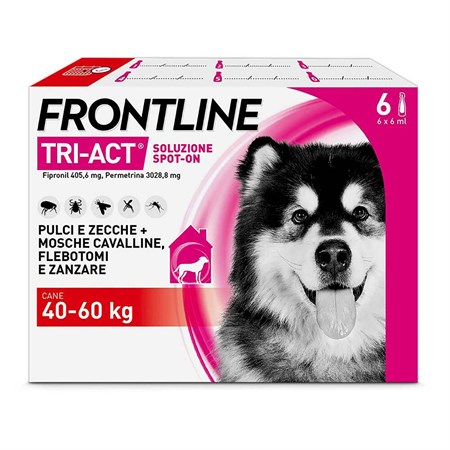 frontline tri act 40 60 kg 6 pipette antiparassitario per cane