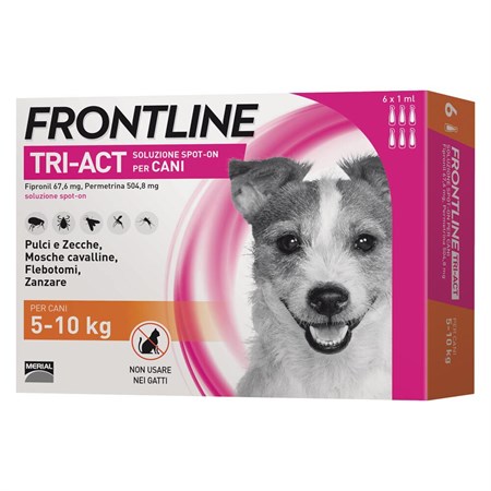 frontline tri act 5 10 kg 6 pipette antiparassitario per cane