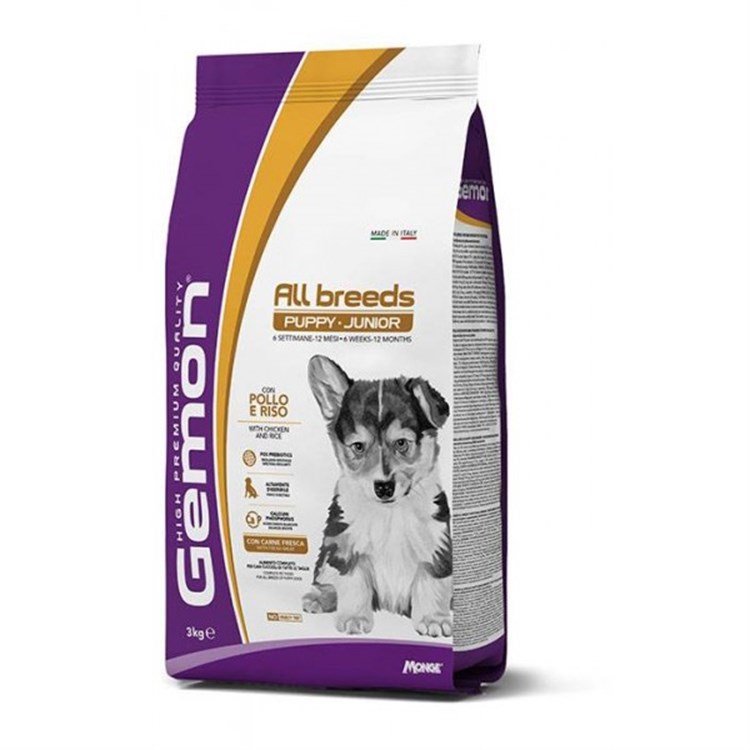 Gemon by Monge Puppy Junior All Breeds Pollo e Riso 15 kg Cani
