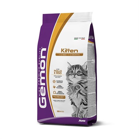 gemon kitten pollo e riso 7 kg crocchette per gattini