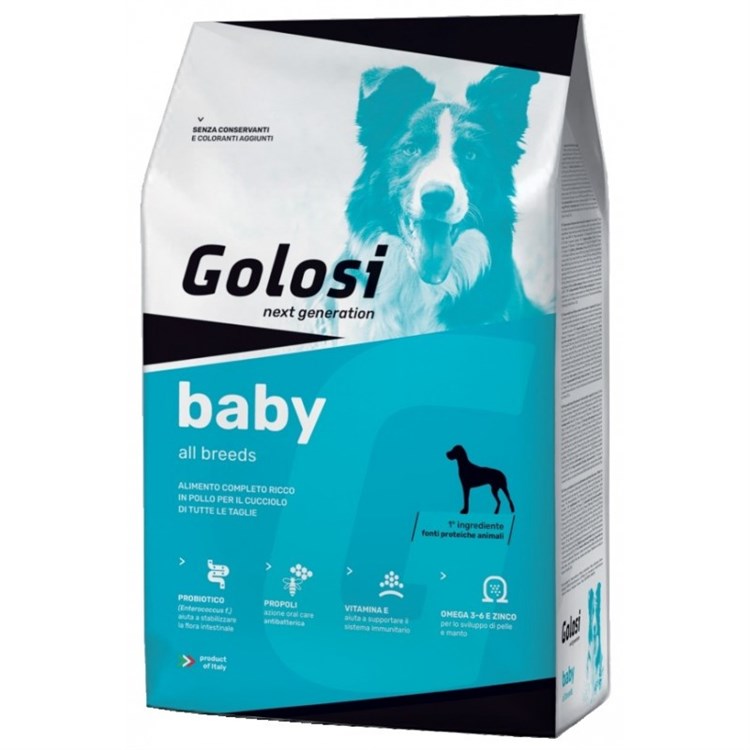 Golosi Baby All Breed Pollo 12 kg Crocchette Per Cani Cuccioli