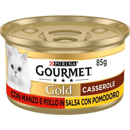 gourmet gold casserole 85 gr manzo pollo e pomodorini