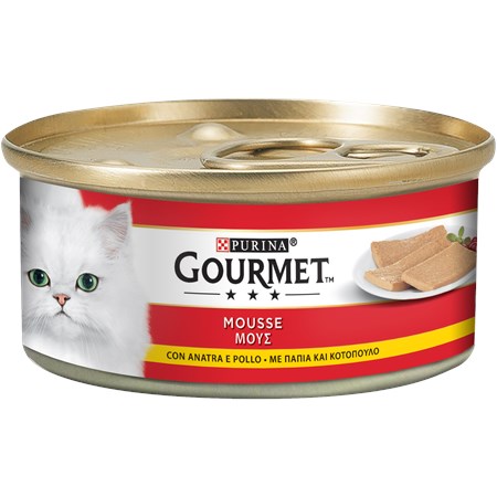 gourmet mousse 195 gr anatra e pollo