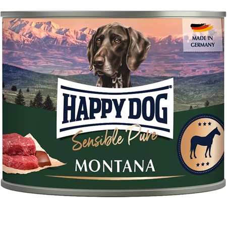 happy dog sensible montana cavallo puro 200 gr cibo umido per cani