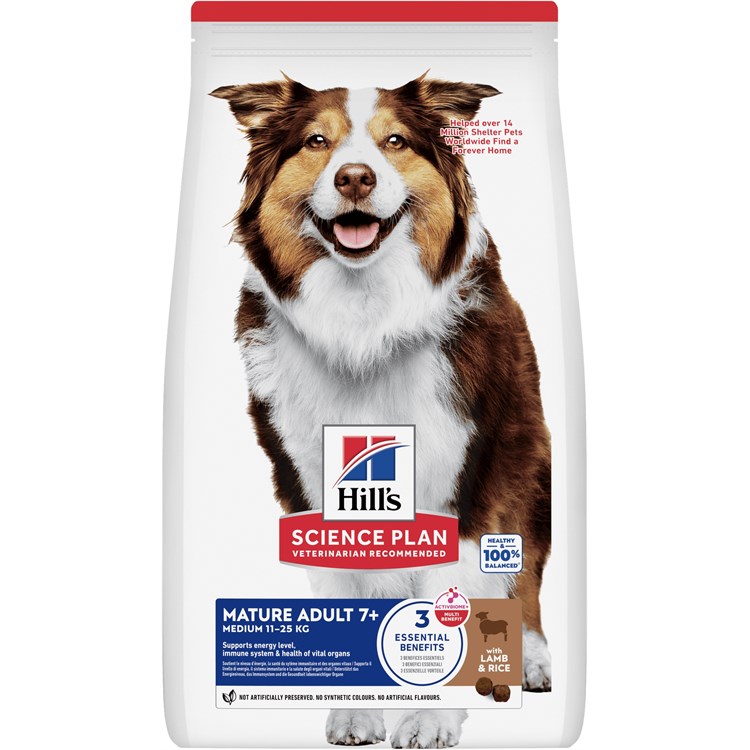 Hill's Science Plan Cane Mature 7 + Agnello e Riso 14 kg