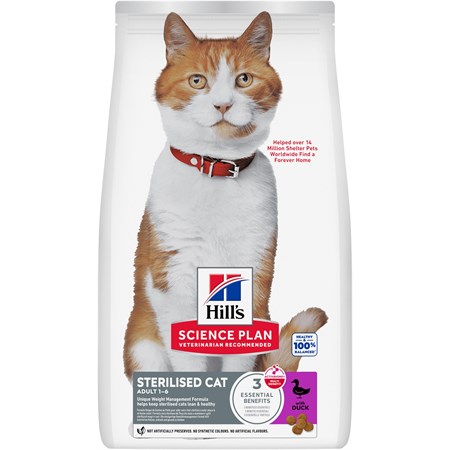 Hill's Science Plan Young Adult Sterilised Anatra 1,5 kg Gatto in Gatti