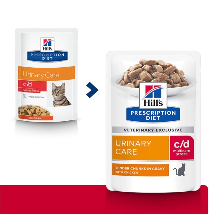 Hill's Diet C/D Urinary Stress Pollo 85 gr Umido Gatto