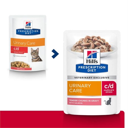 hill s diet c d urinary stress salmone 85 gr umido gatto