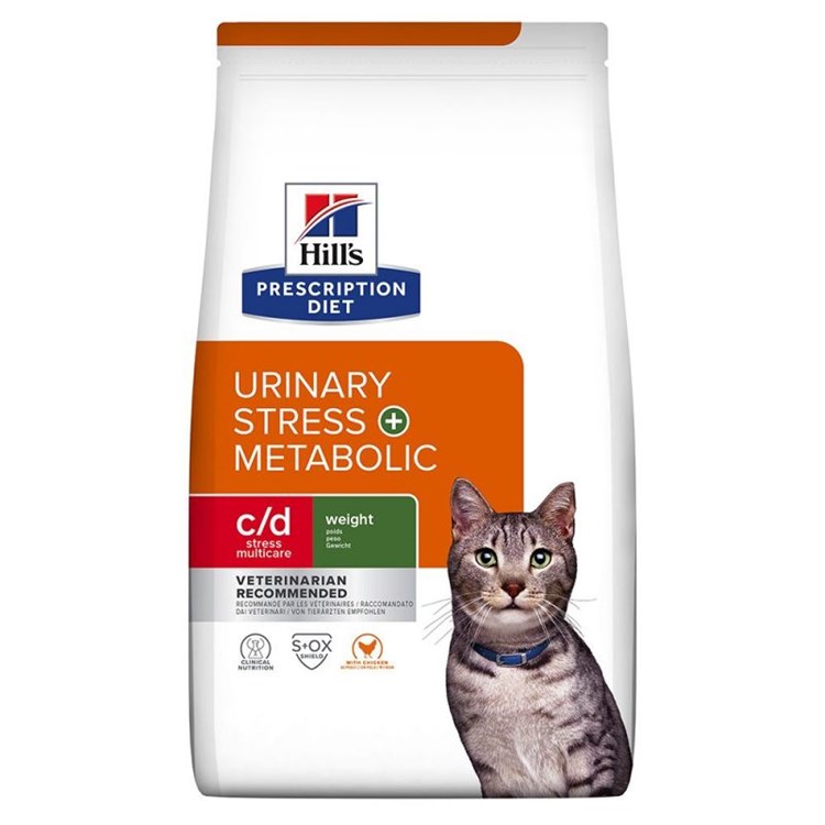 Hill's Prescription Diet C/D Urinary Stress + Metabolic Pollo 3 kg Per Gatti DANNEGGIATO