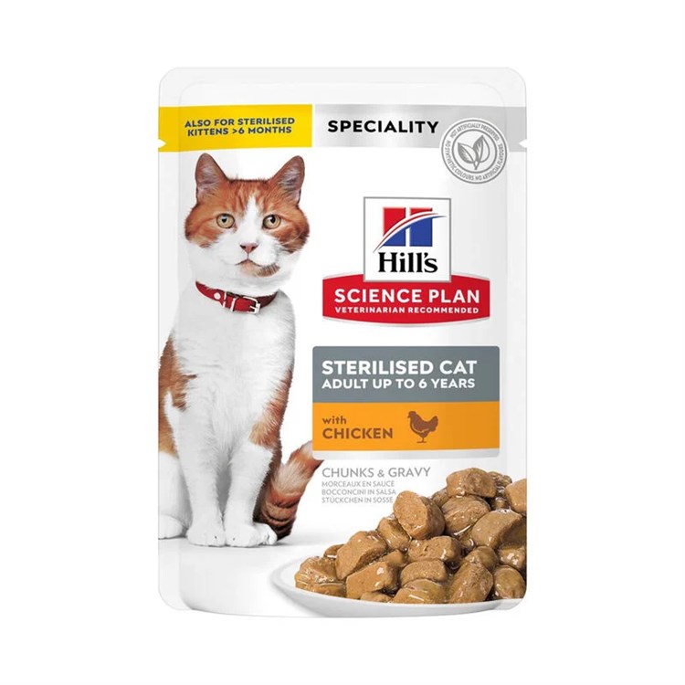 Hill's Science Plan Sterilised Con Pollo 85 gr Bustina Umido Gatto