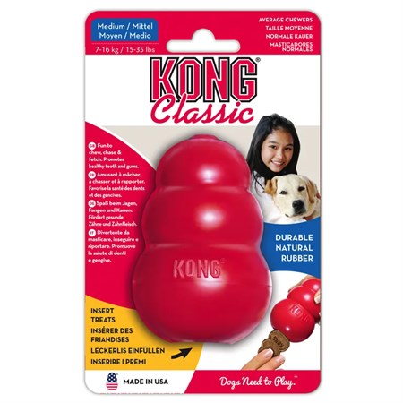 kong classic medium 9 cm 132 gr per cani da 7 a 16 kg