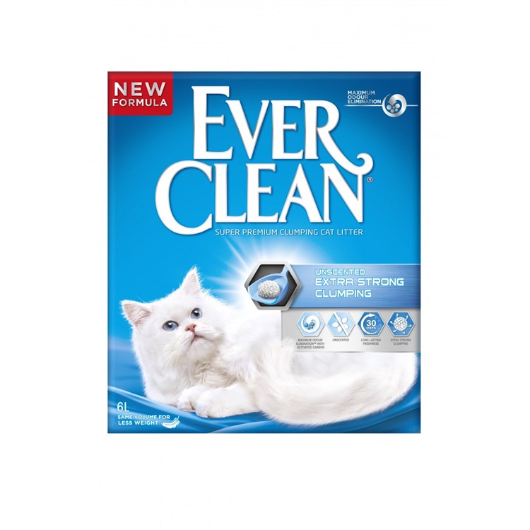 Lettiera Ever Clean Extra Strong Unscented 10 LT Inodore Agglomerante