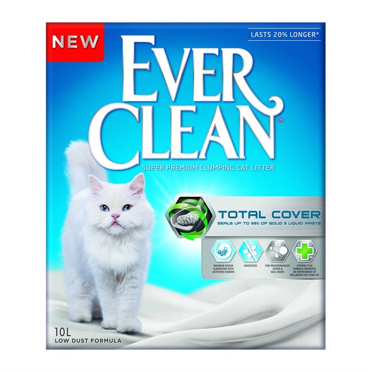 Lettiera Ever Clean Total Cover Agglomerante Non Profumata 10 LT