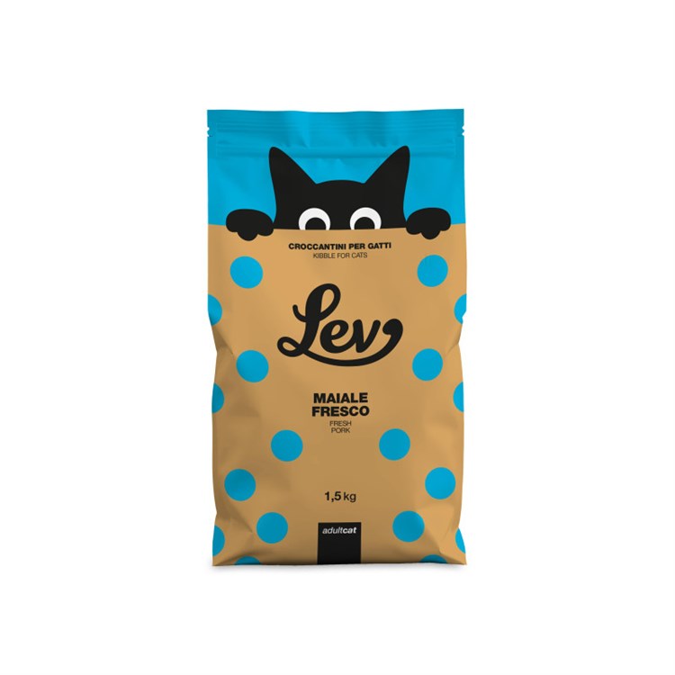 Lev Adult Cat Maiale 1,5 kg Crocchette per gatti