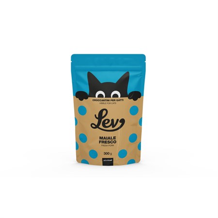 lev adult cat maiale 300 gr crocchette per gatti