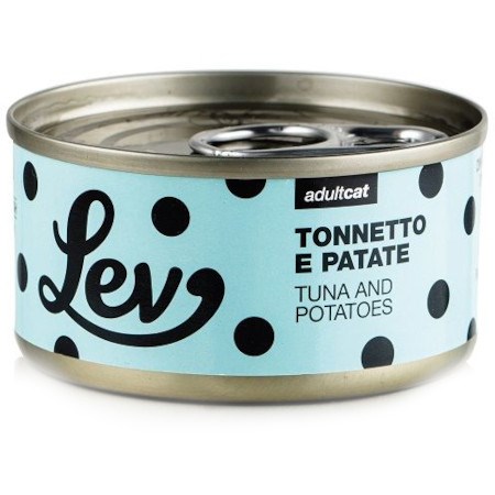 lev adult cat tonnetto patate 70 gr lattina umido gatti