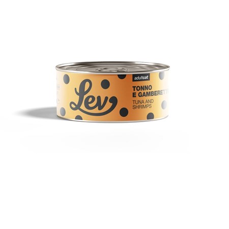 lev adult cat tonno gamberetti 140 gr lattina umido gatti