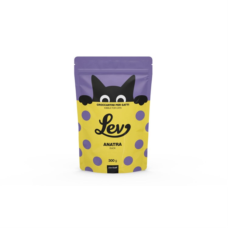 Lev Adult Sterilised Cat Anatra 300 gr Crocchette per gatti Sterilizzati