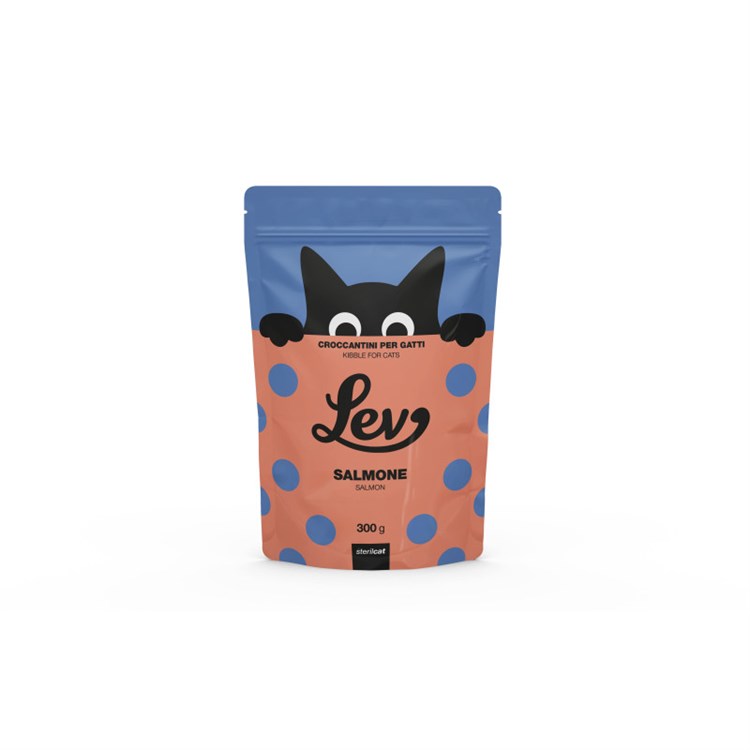 Lev Adult Sterilised Cat Salmone 300 gr Crocchette per gatti Sterilizzati