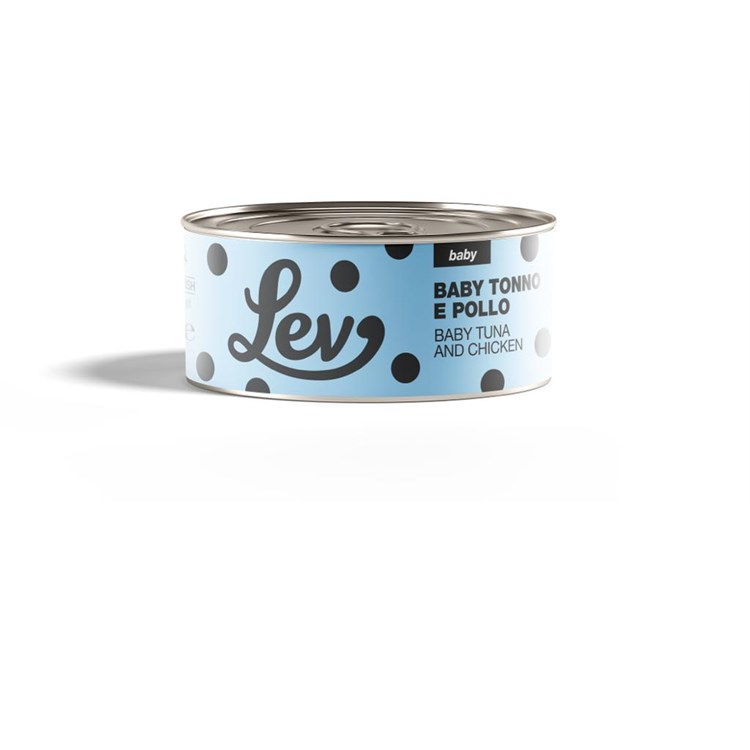Lev Baby Cat Tonno Pollo 140 gr Lattina Umido Gatti