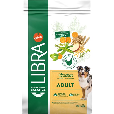 Libra Dog Adult Medium/Maxi Pollo 3kg in Cani