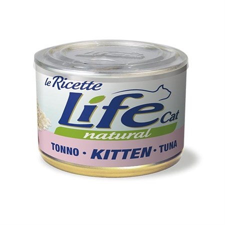 life cat le ricette natural kitten tonno 150 gr scatoletta gattini