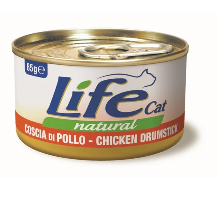 Life Cat Natural Coscia di Pollo 85 gr Scatoletta Gatti