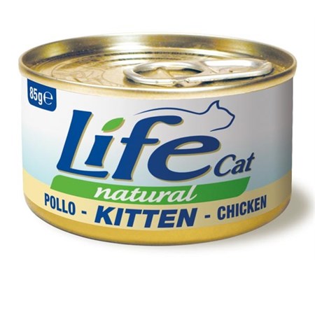 life cat natural kitten pollo 85 gr scatoletta gatti