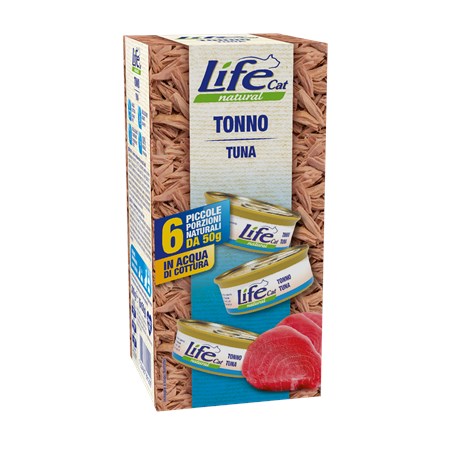 life cat natural tonno 6 x 50 gr multipack umido gatti