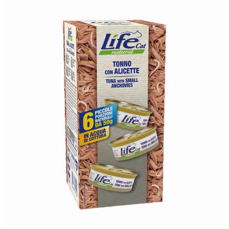 Life Cat Natural Tonno Con Alicette 6 x 50 gr Multipack Umido Gatti