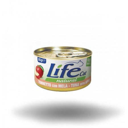 life cat natural tonno con mela 85 gr scatoletta gatti