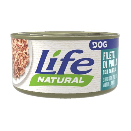 life dog natural pollo con agnello 90 gr scatoletta cane
