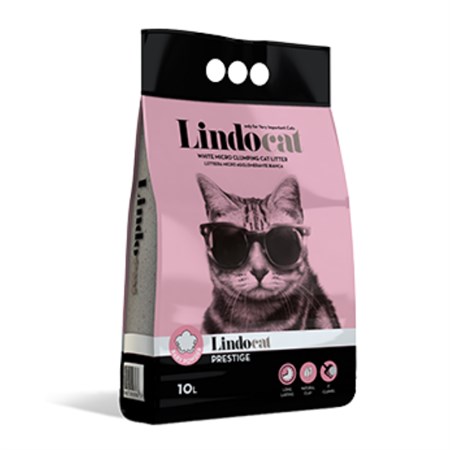 lindocat lettiera prestige 10 l granuli rosa alta assorbenza profumata al talco per gatti