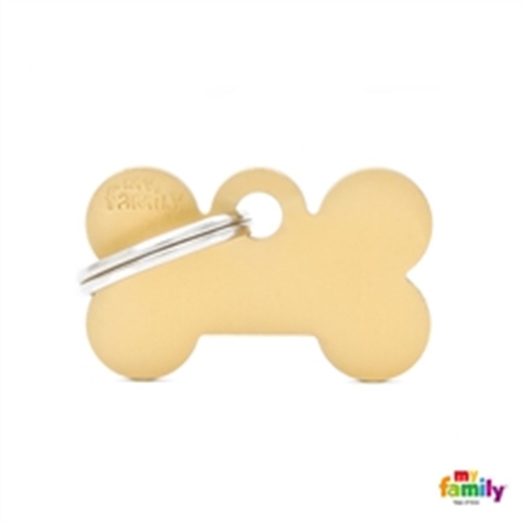 Medaglietta Incisa My Family Basic Osso Piccolo Dorato