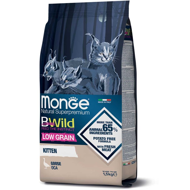 Monge Bwild Low Grain KItten Oca 1,5 kg Per Gattini