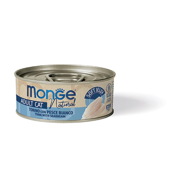 Monge Cat Jelly superpremium 80 gr Filetti di Tonno con Pesce bianco Per Gatti