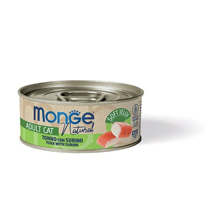 monge cat jelly superpremium 80 gr filetti di tonno con surimi per gatti