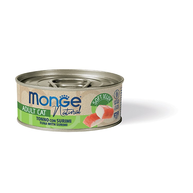 Monge Cat Jelly superpremium 80 gr Filetti di Tonno con Surimi Per Gatti