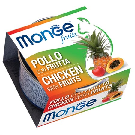 monge fruits pollo con frutta 80 gr per gatti